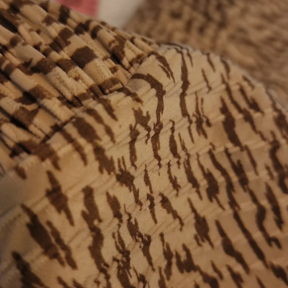 New Aerie Animal Print Bikini Bottoms Neutral Tan Ribbed Texture